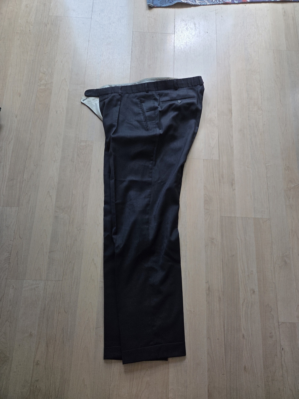 Men's Black Dress Trousers - Classic Straight Leg